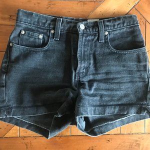 Vintage-1990s-Jordache Black Denim Shorts-Small